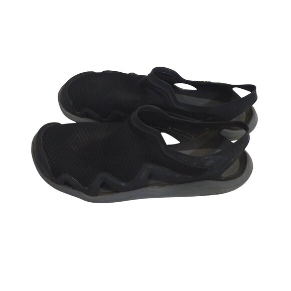 Crocs Mens Swiftwater Mesh Wave Sandals Black Sport Sandals Size 8 Water Shoes - Picture 3 of 8